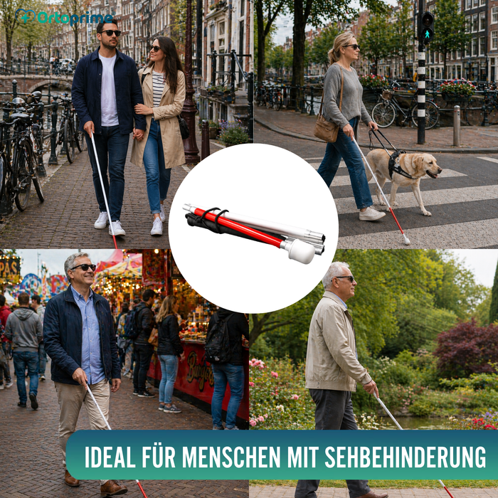 Faltbarer Blindenstock aus Aluminium