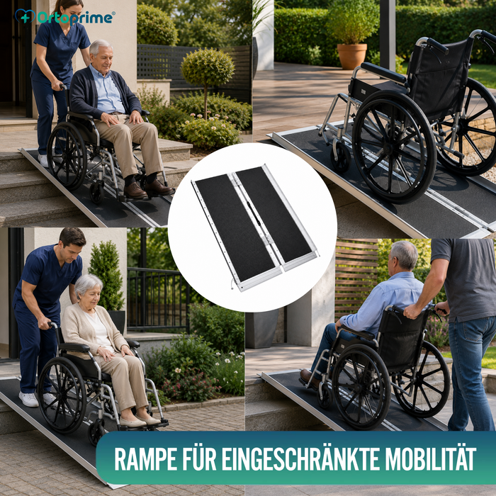 Klappbare Rollstuhlrampe Tragbare Treppenrampe