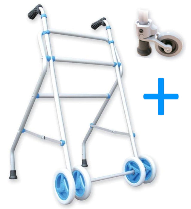 Rollator Aluminium Faltbar 4 Räder Blau