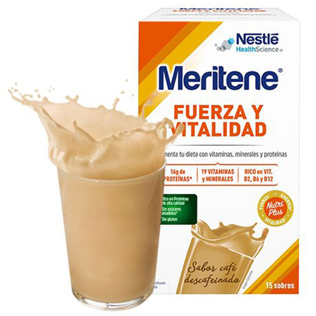 Meritene Multivitamin-Shake mit 4 Geschmacksrichtungen | 15 Beutel