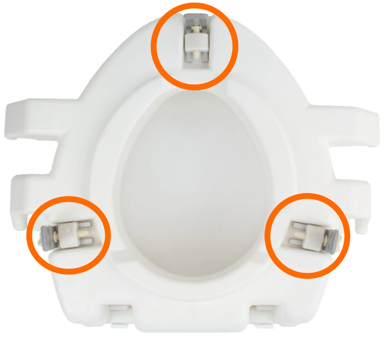 Toilettensitzerhöhung mit klappbaren Armlehnen - Teile im Set